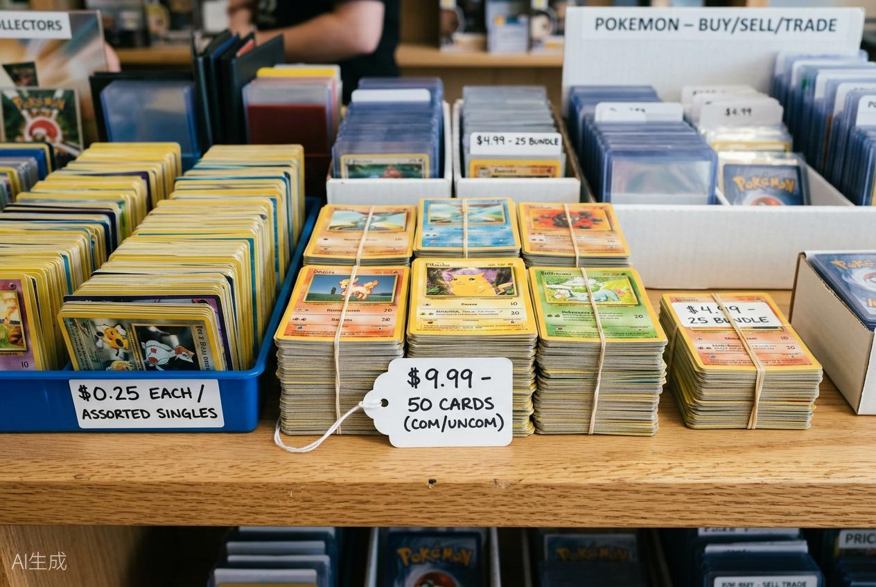 Legacy illustration of cards sorted in trays on a counter