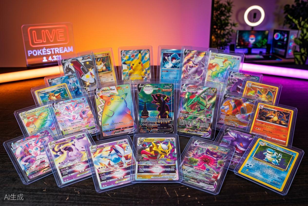 Legacy illustration of colourful cards arranged on a desk